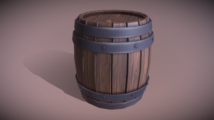 Stylized Barrel 3D Model