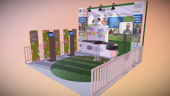 NIDDK Exhibit Booth Concept 3D Model