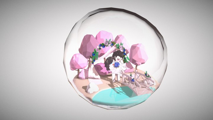 20220523 wedding theme diorama 3D Model