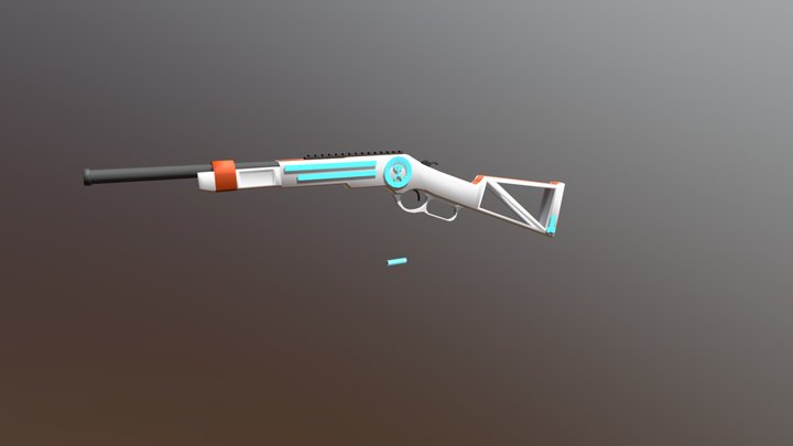 Cyber-ish Lever Action Shotgun 3D Model