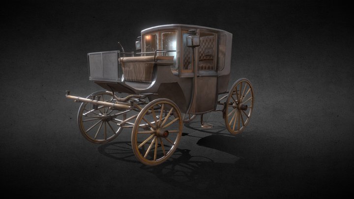 Double Brougham Carriage Scan 3D Model