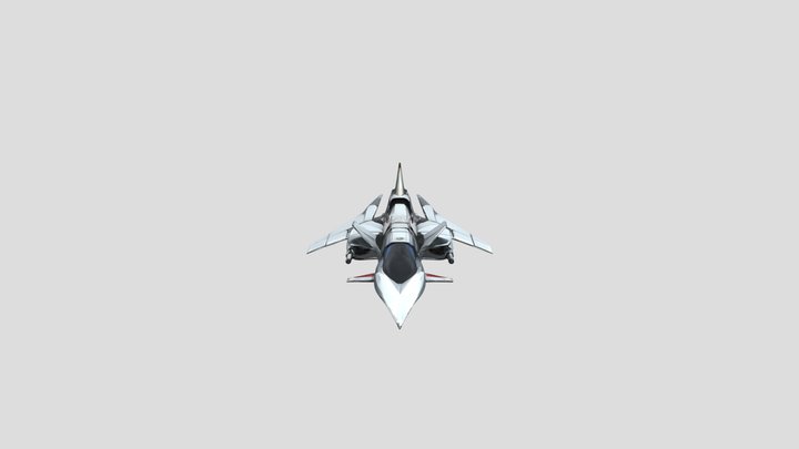 Futuristic fighter jet airplane 3D Model
