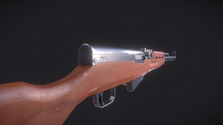 SKS Rifle 3D Model