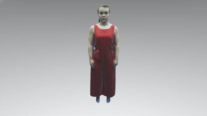 Draped Detail Jumpsuit 3D Model