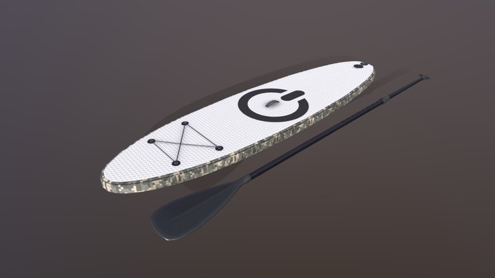 Stand-up-paddle board 3D skin1 3D Model