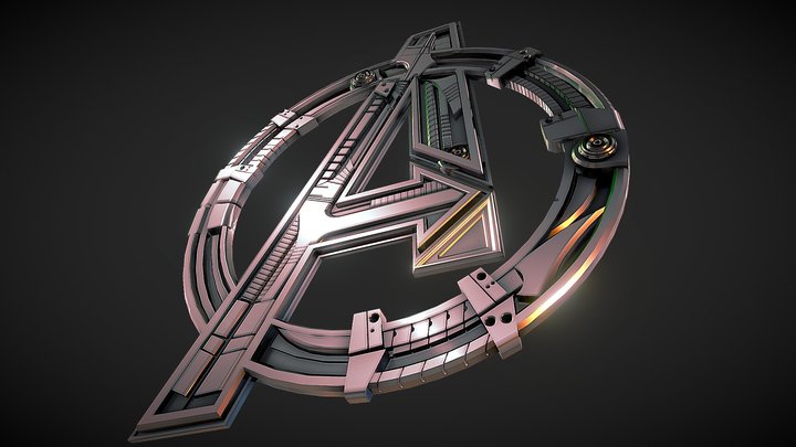 Avengers Logo 3D Model