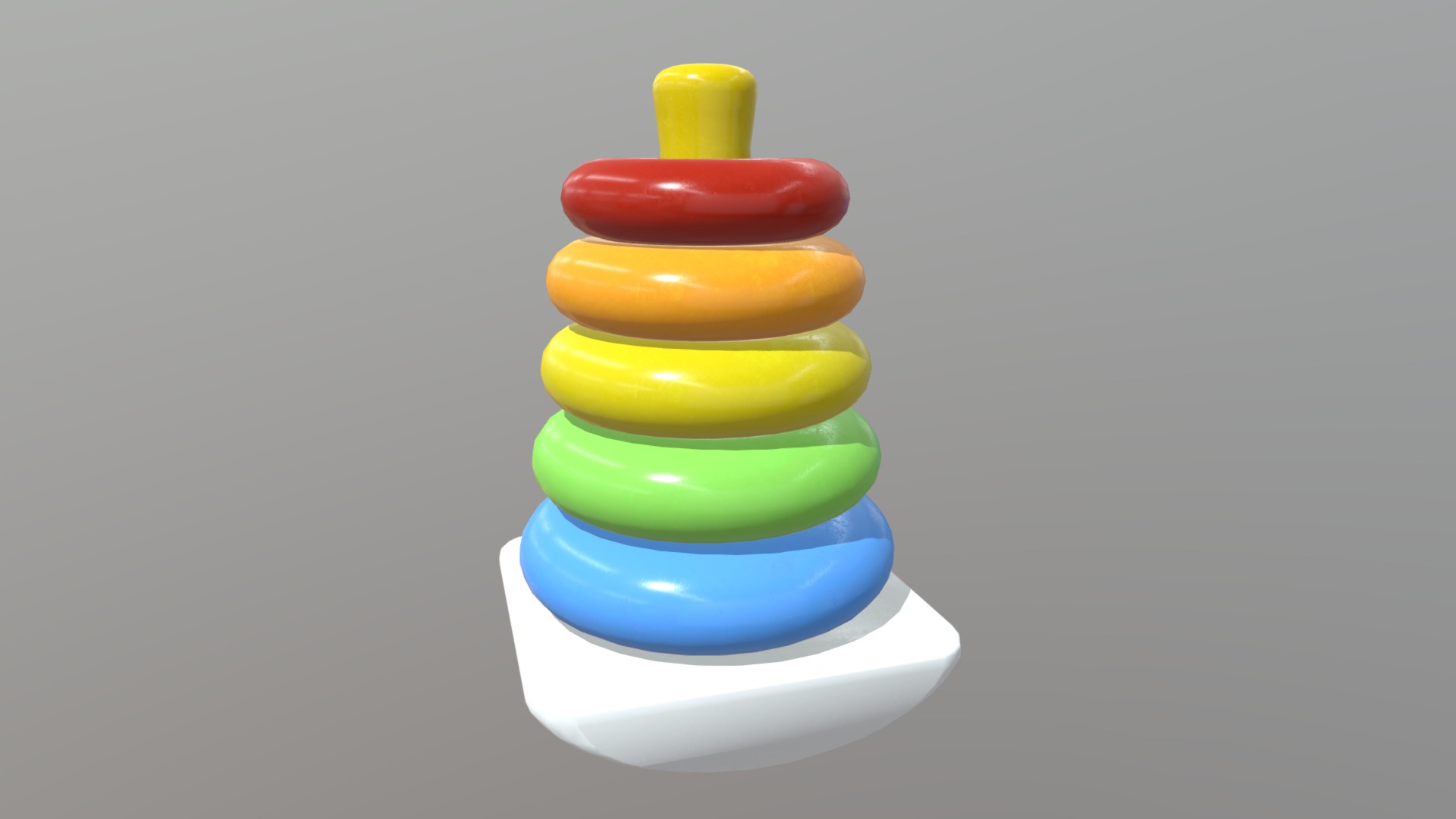 3D model Toy Pyramid - This is a 3D model of the Toy Pyramid. The 3D model is about a stack of colorful coins.