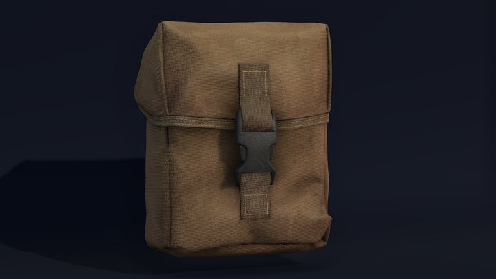 Military Combat Pouch 3D Model