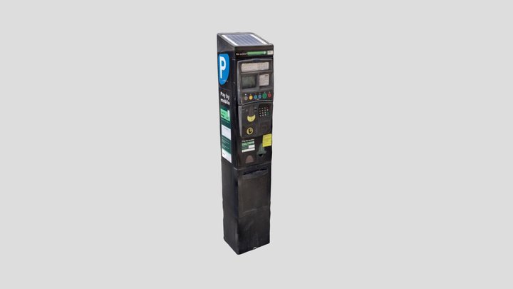 Streetscape - Parking Pay Meter 3D Model