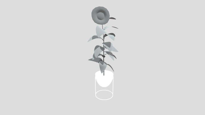 Flower Sunflower Bent Pot