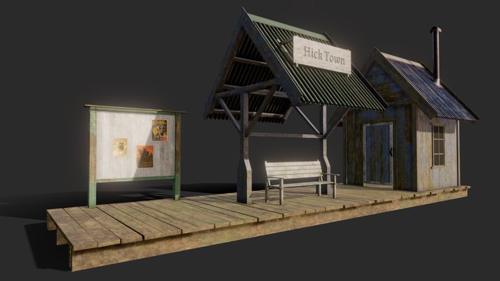 Old Station 3D Model