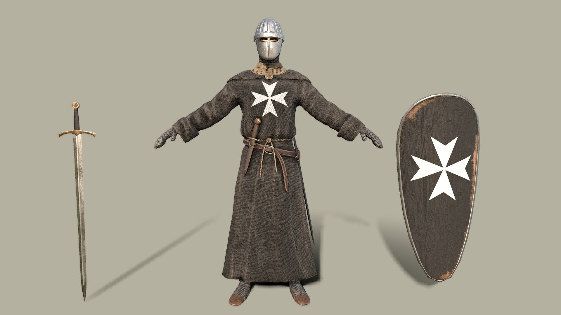 Knight Hospitaller — Sketchfab embed 3D viewer