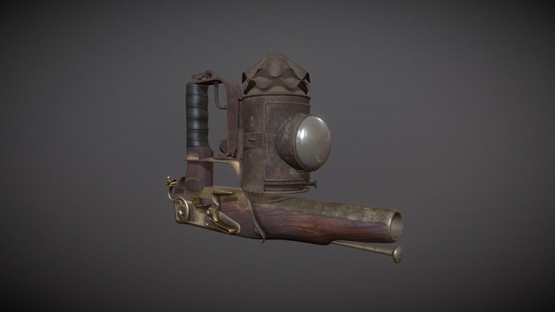 Flintlock Pistol and Lamp - 3D model by bryanv7 [231924d] - Sketchfab