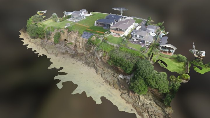 Beachlands Coastline  Simplified 3d Mesh 3D Model