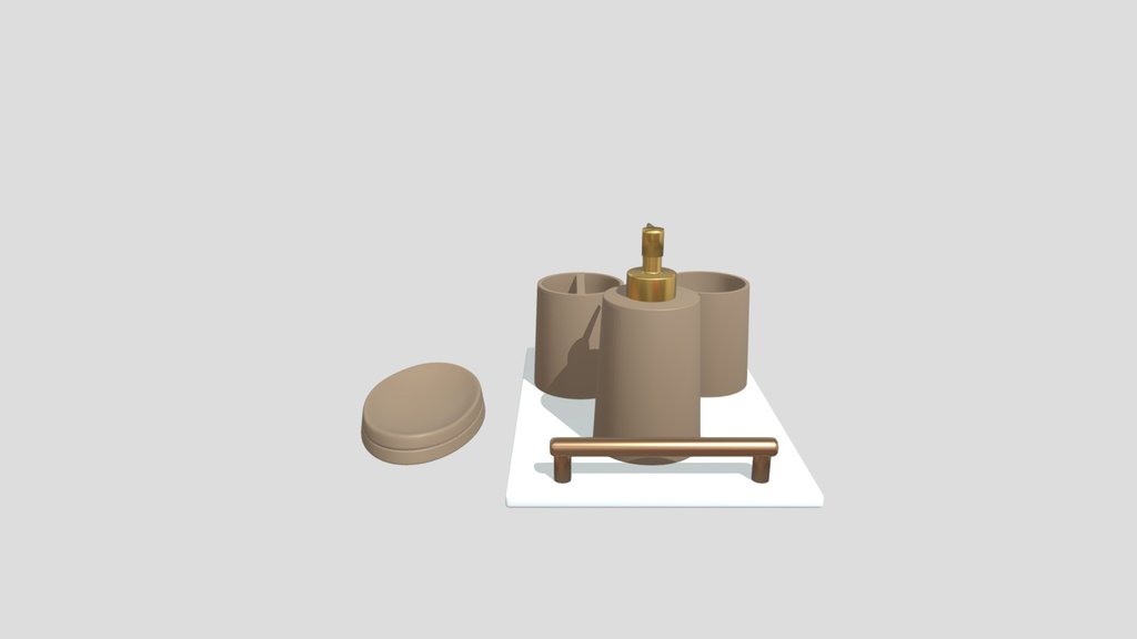 4 Piece Bathroom Accessory Set