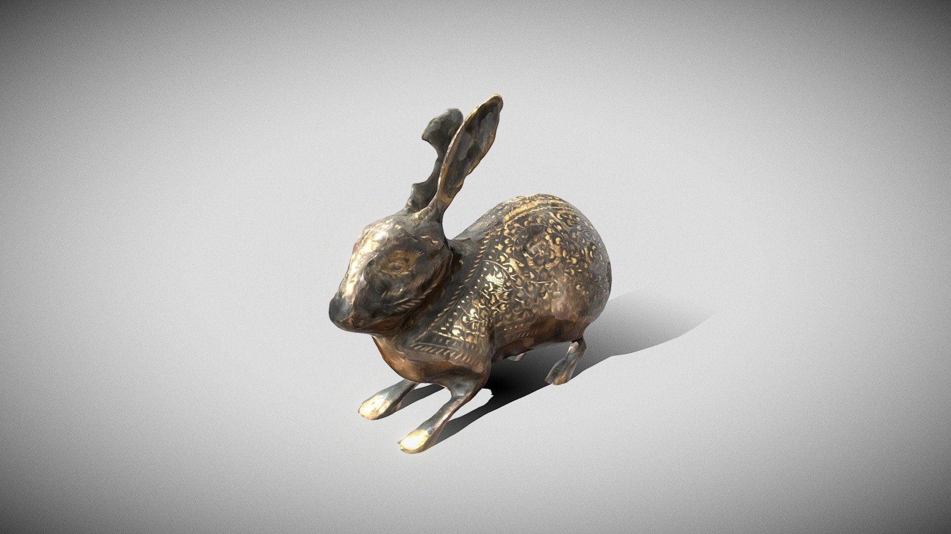 Antique Brass Rabbit