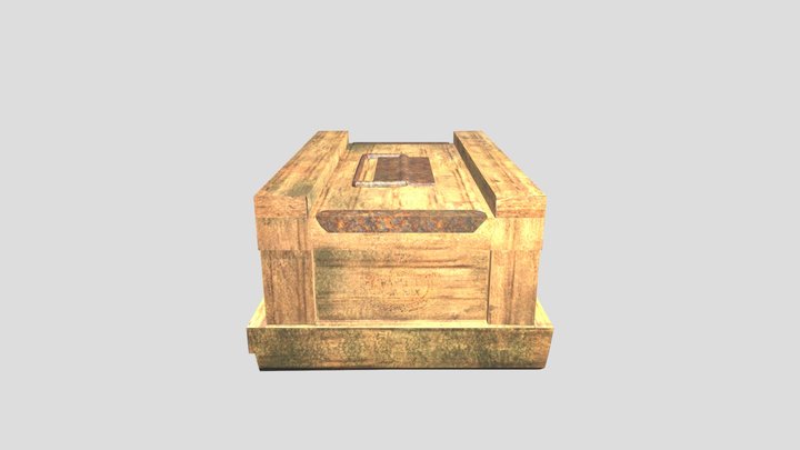 Wooden Egg Crate 3D Model