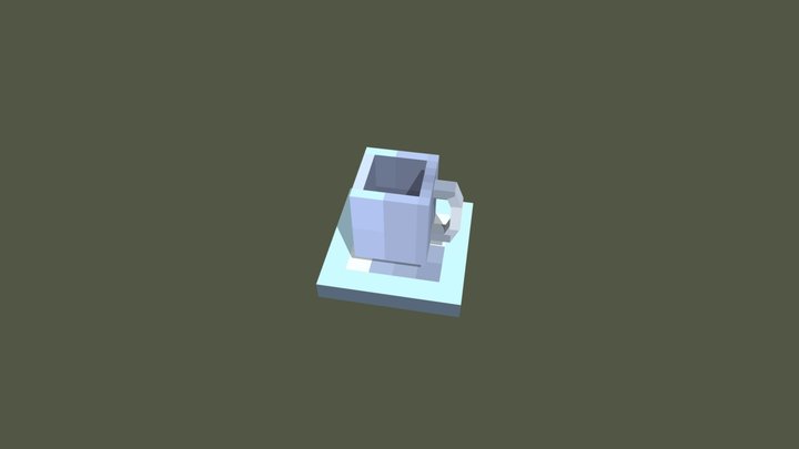 Block Cup 3D Model