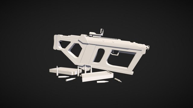 WIP Concept Rifle 3D Model