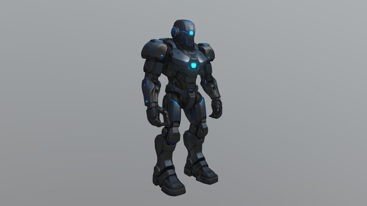 Blue Armour AS 3D Model