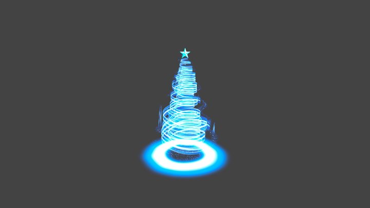 Portal Light Streaks Christmas Tree 3D Model