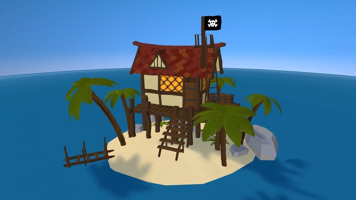 Pirate Island 3D Model