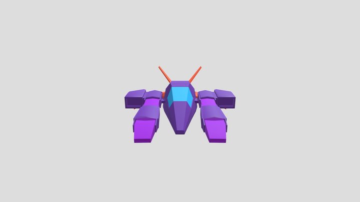 Grasshopper Ship 2.0 - Scout mode 3D Model