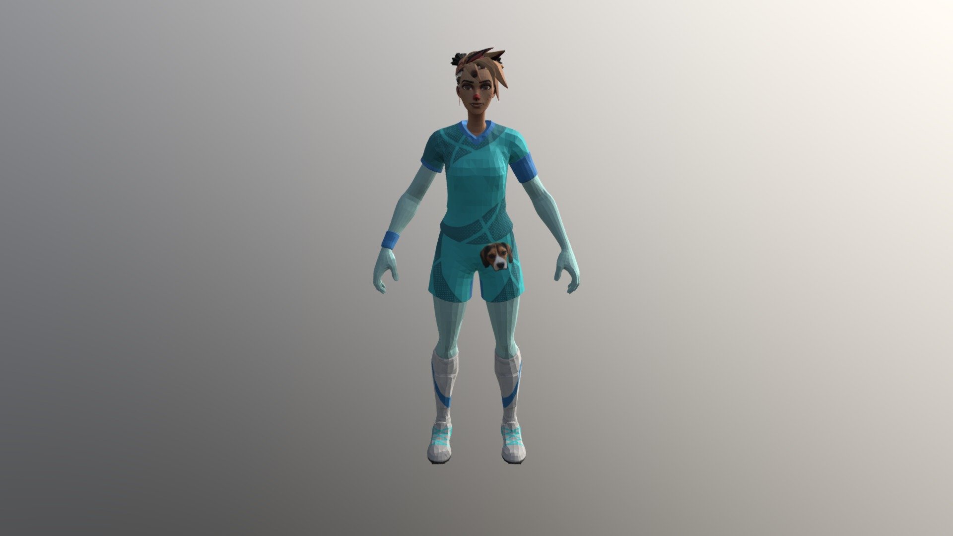 Blue Soccer Skin with Evie Logo - Download Free 3D model by evie701 (@tjthe...