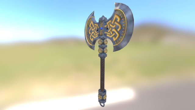 Warhammer Dwarven axe 3D Model