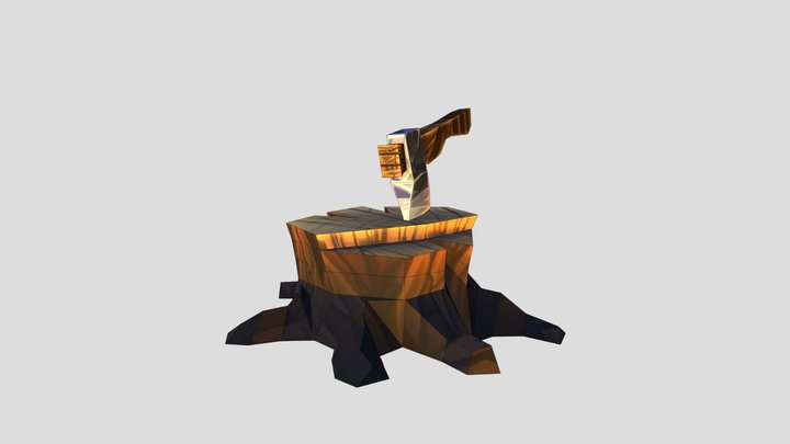 Axe Trunk Prop 3D Model
