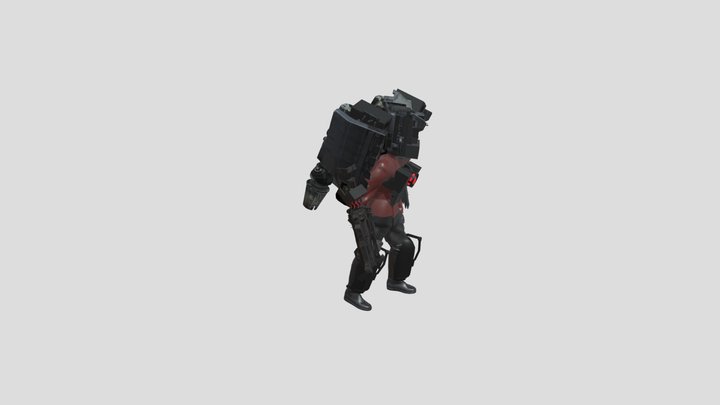 Injured Titan Speaker Man 3D Model