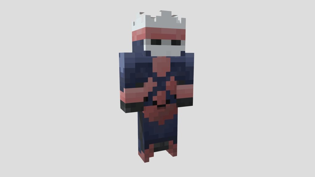 JamatoP 3D Model – Minecraft Style Character