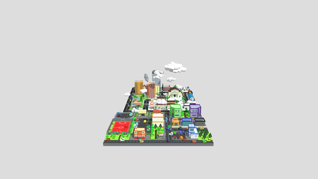 big city low poly