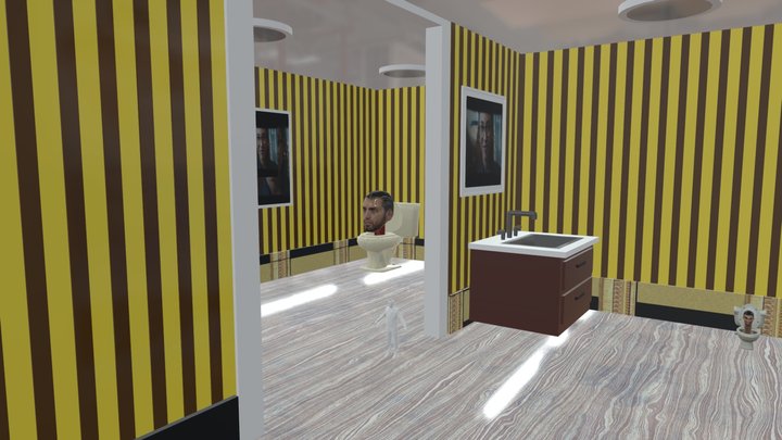 Skibidi toilet 1 3D Model