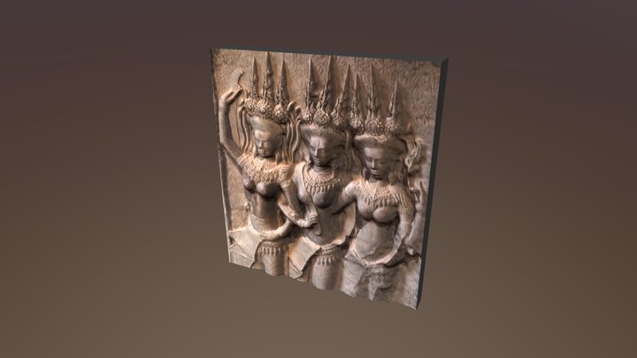 Three Devata of Angkor Wat 3D Model