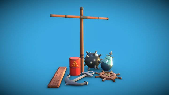 Wreckage Props Set - Abyssal Pursuit 3D Model