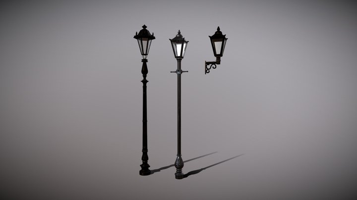 Victorian streetlamp kit 3D Model