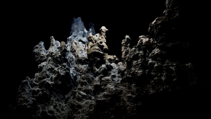 Low Poly Deep Sea Hydrothermal Vent #10 3D Model