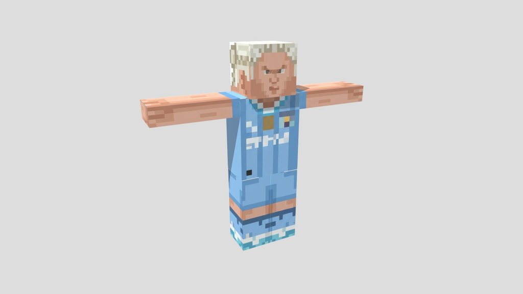 Erling Haaland Minecraft Custom Skin / 3D Model