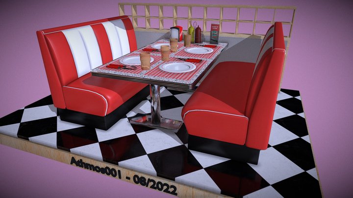 Ziggy's diner, an american diner 3D Model
