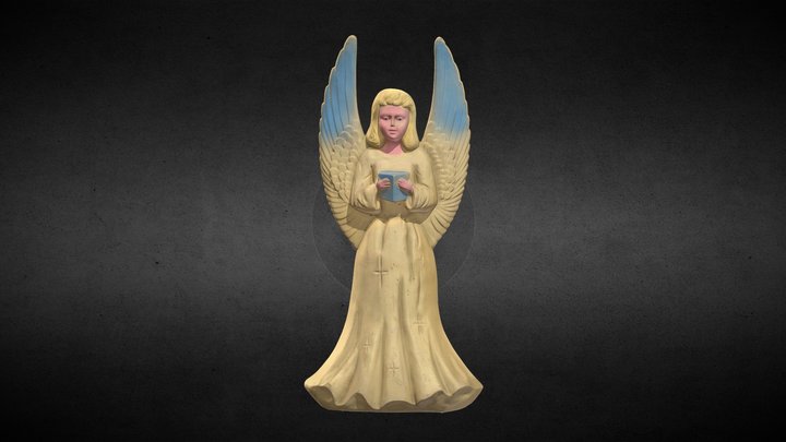 Union Products Christmas Angel 18" White 3D Model