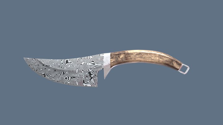Damascus Knife 5 3D Model