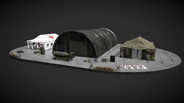 Military Base Pack 3D Model