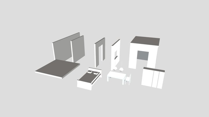 assets interior furniture walls – Modelo 3D gratuito STL