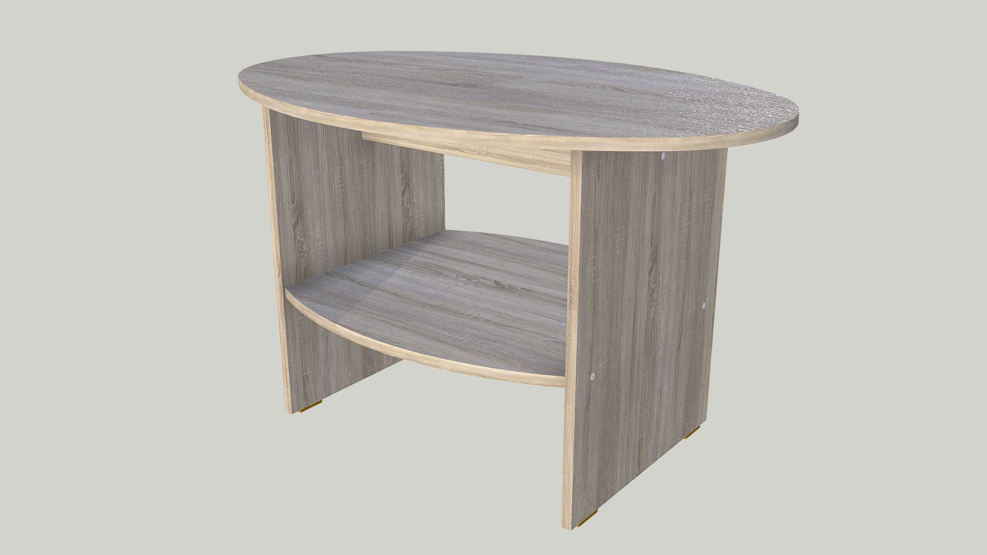3D model Журнальный столик "Уют" - This is a 3D model of the Журнальный столик "Уют". The 3D model is about a wooden table with a white background.