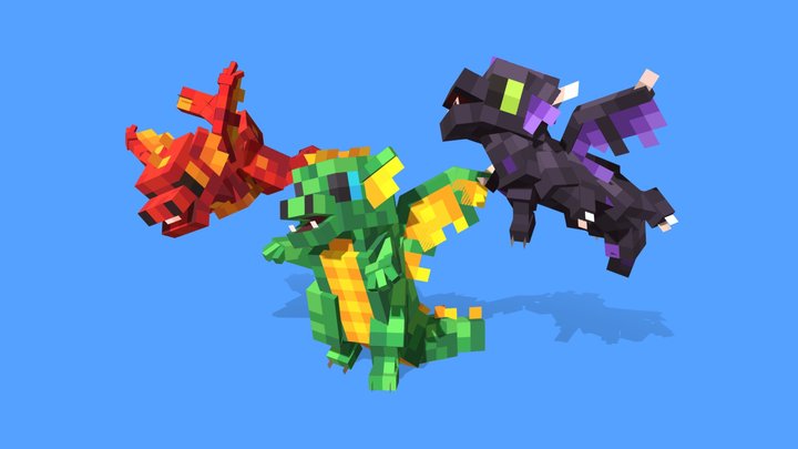 Baby Dragons 3D Model
