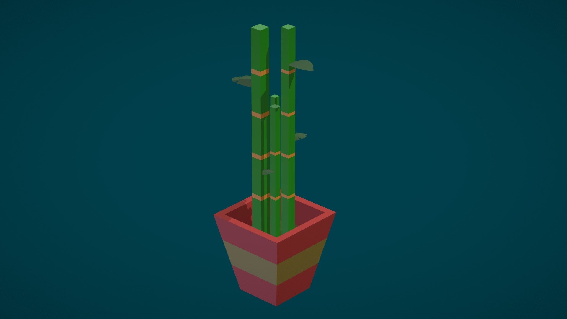 Potted Low Poly Bamboo Sticks - Download Free 3D model by ModelMode ...