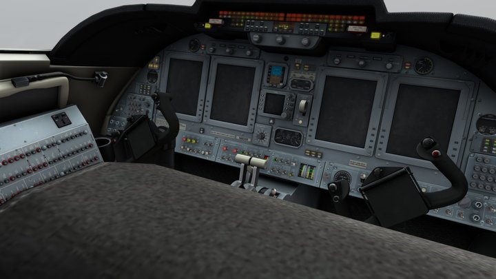 Learjet60XR_int 3D Model