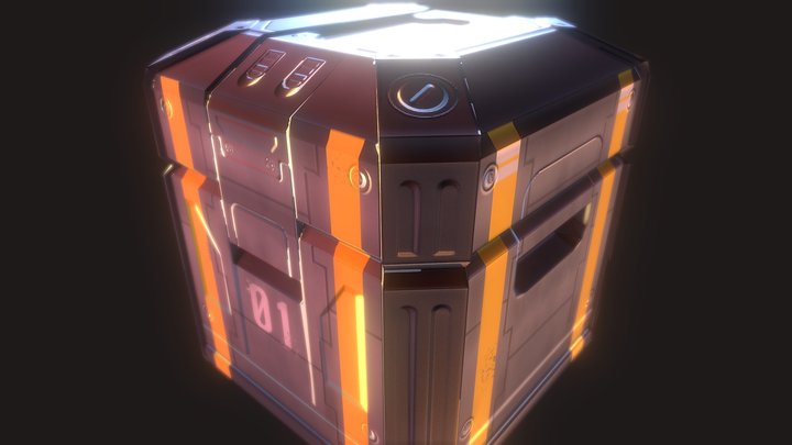 Sci-Fi Crate 3D Model