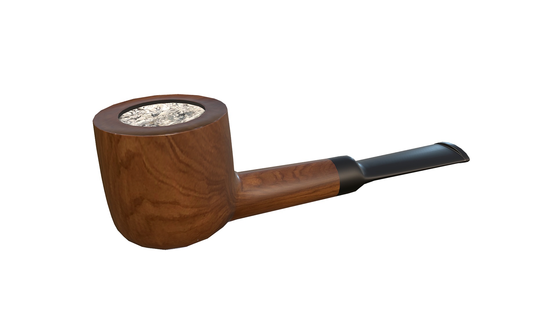 3D model Derbyshire 917 Tobacco Pipe - This is a 3D model of the Derbyshire 917 Tobacco Pipe. The 3D model is about a wooden gavel with a black handle.